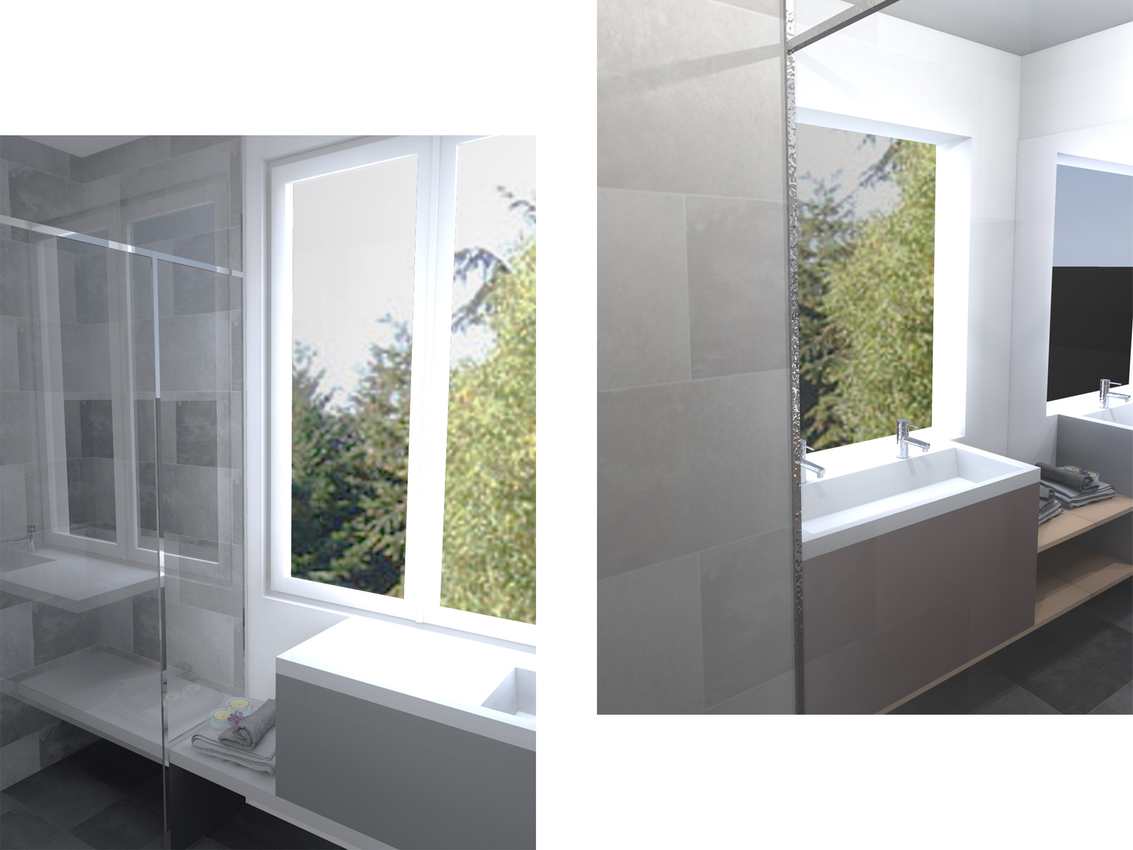 La salle douche
